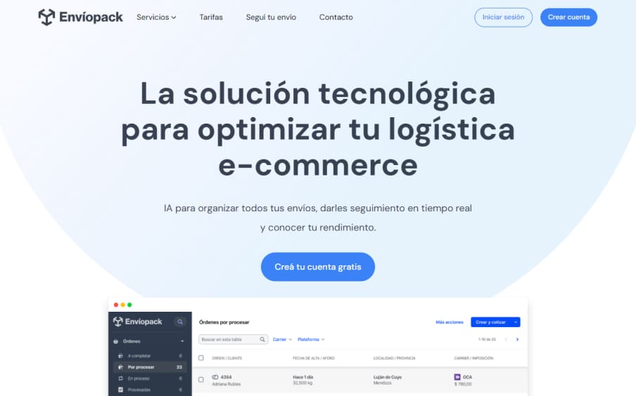 enviopack website
